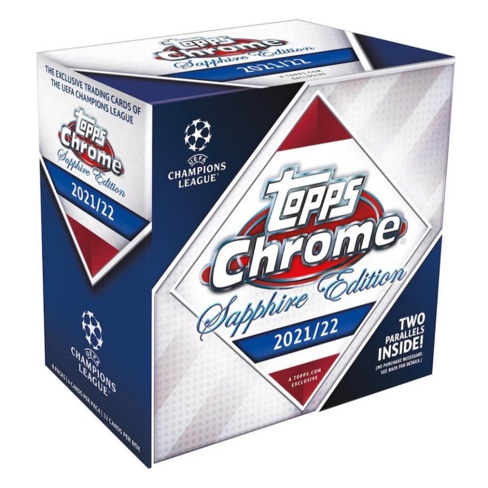 2021-22 Topps Chrome UEFA Champions League Sapphire Edition Box *Sealed* - Picture 1 of 7